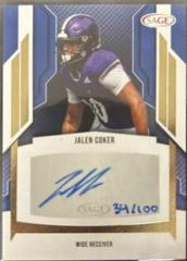 Jalen Coker [Gold] #A-JC2 Prices | 2024 Sage HIT Autographs