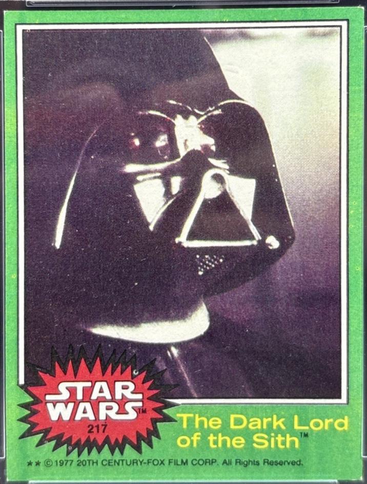 The Dark Lord of the Sith #217 1977 Topps Star Wars