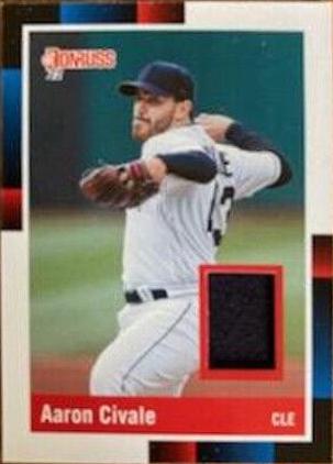 Aaron Civale #R88M-AC Baseball Cards 2022 Panini Donruss Retro 1988 Materials