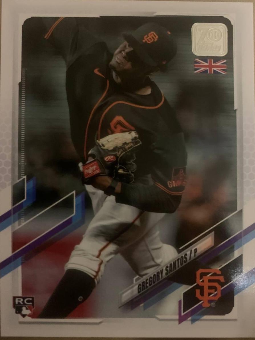 Gregory Santos #25 Baseball Cards 2021 Topps UK Edition