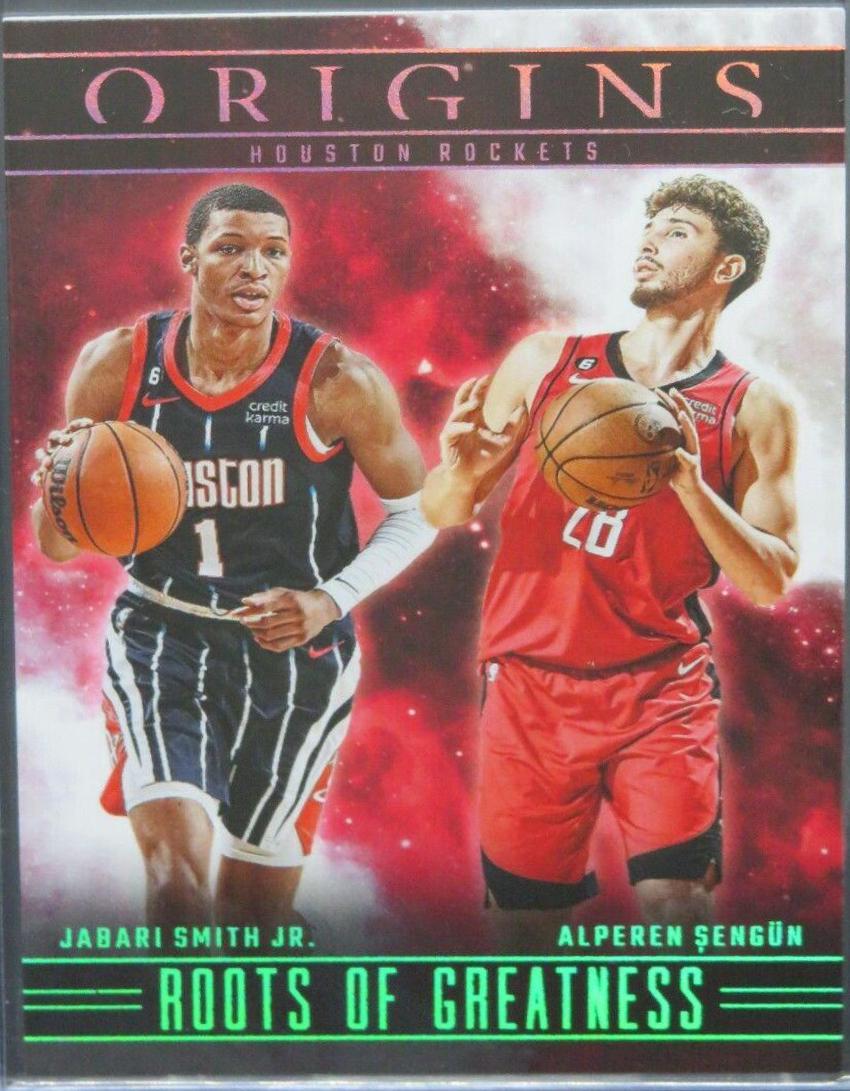 Alperen Sengun / Jabari Smith Jr. #8 Basketball Cards 2023 Panini Origins Roots of Greatness
