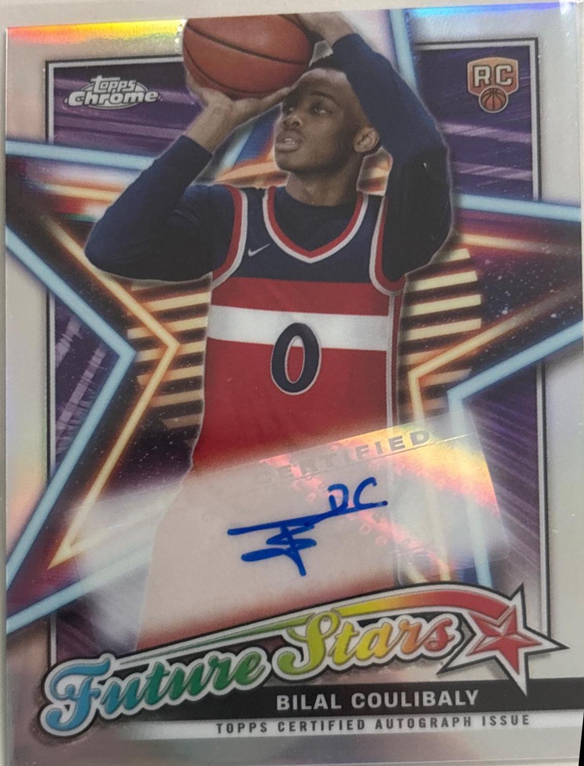 Bilal Coulibaly #FSA-BIC Basketball Cards 2023 Topps Chrome Future Stars Autograph