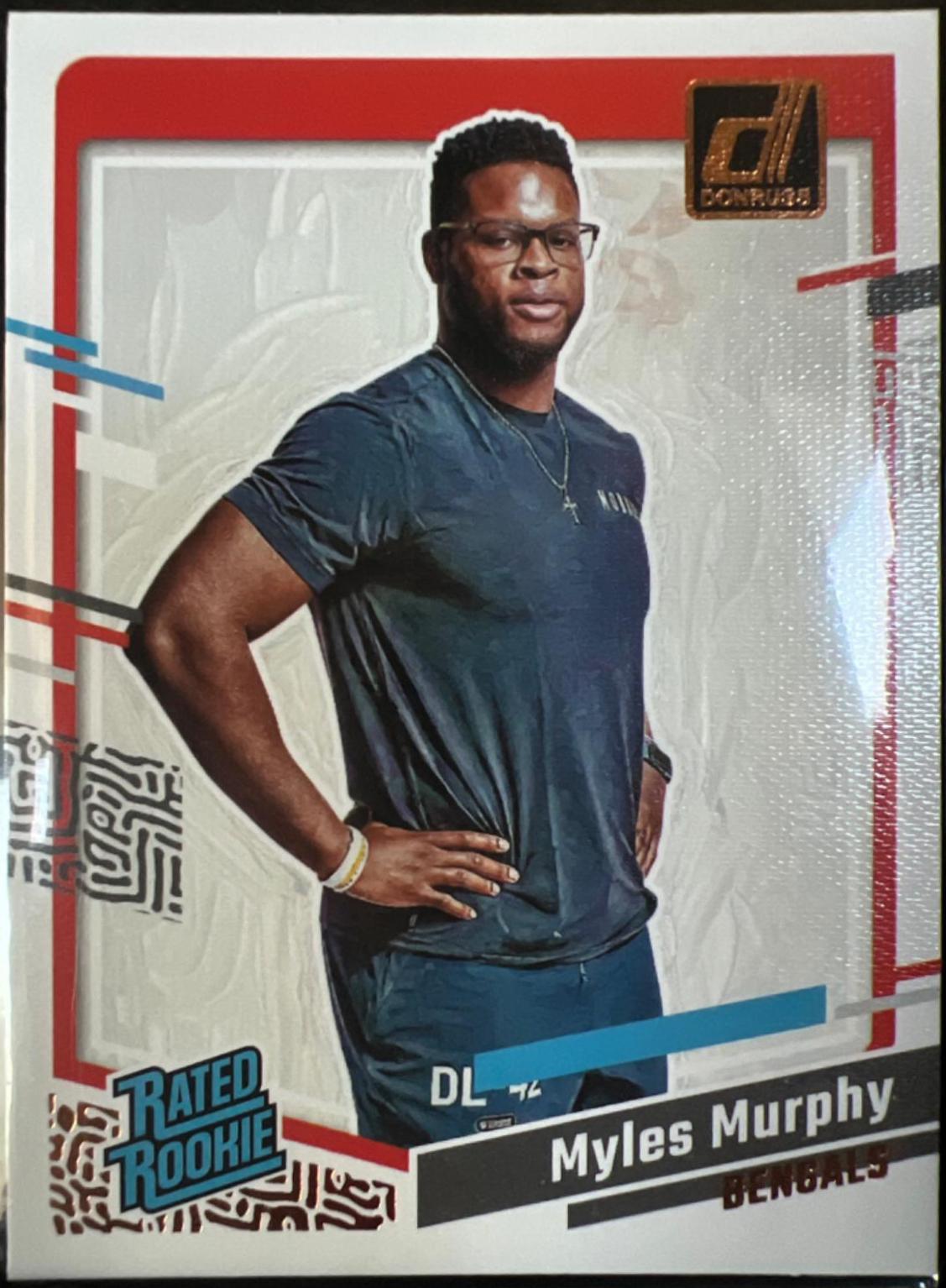 Myles Murphy #48 Football Cards 2023 Panini Donruss Rated Rookies Portrait