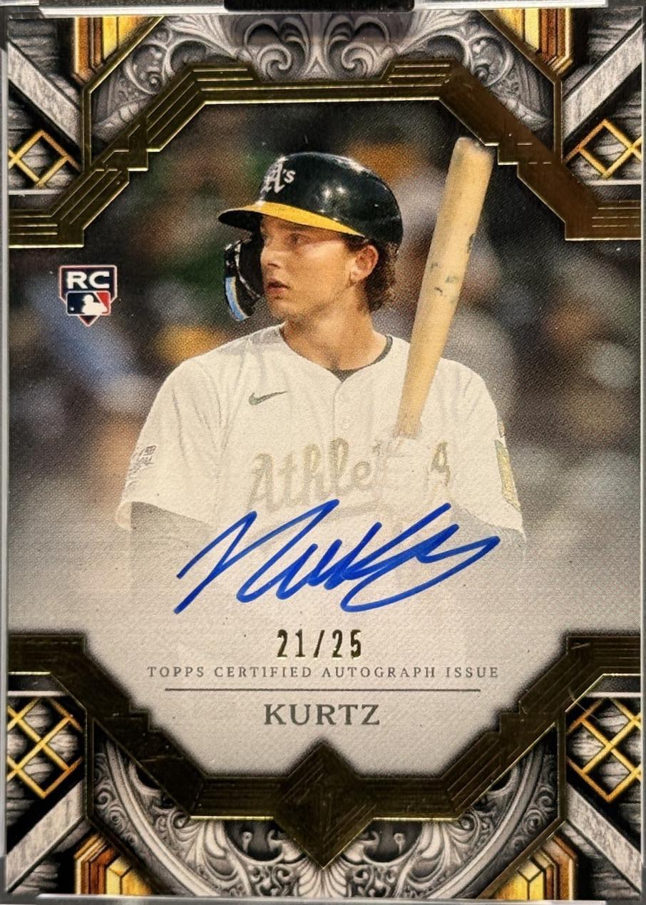 Nick Kurtz #TAC-KU 2025 Topps Transcendent Collection Gold Framed Autograph Baseball