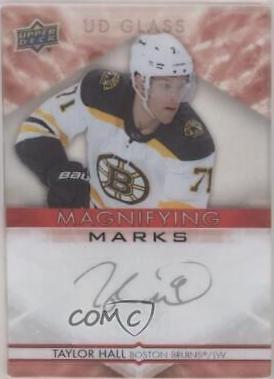 Taylor Hall #MM-TH 2021 Upper Deck Ovation UD Glass Magnifying Marks Autographs Hockey
