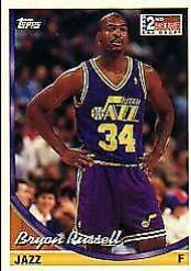 Bryon Russell #374 Basketball Cards 1993 Topps