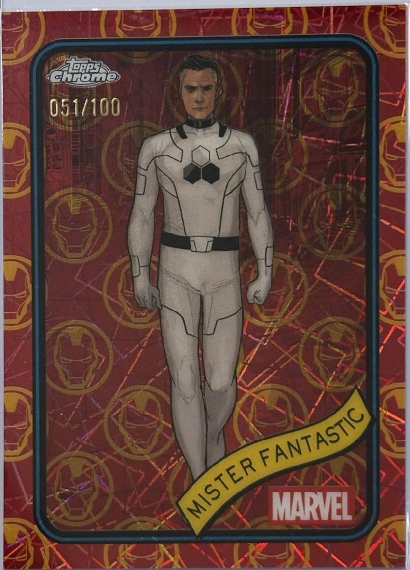 Mister Fantastic Iron Man Red & Gold Lazer Refractor