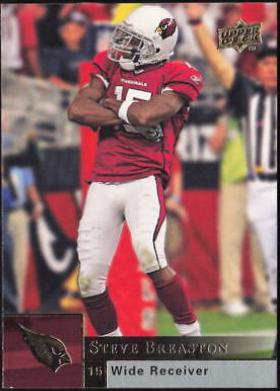 Steve Breaston #5 Football Cards 2009 Upper Deck