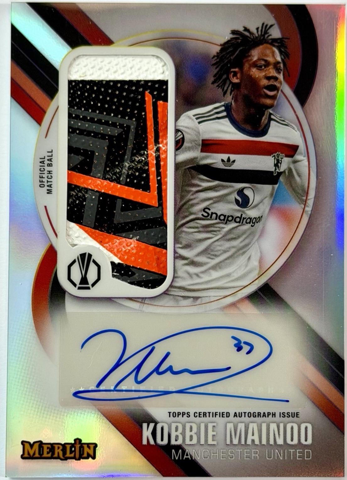Kobbie Mainoo #MBS-KM 2024 Topps Merlin UEFA Match Ball Signature