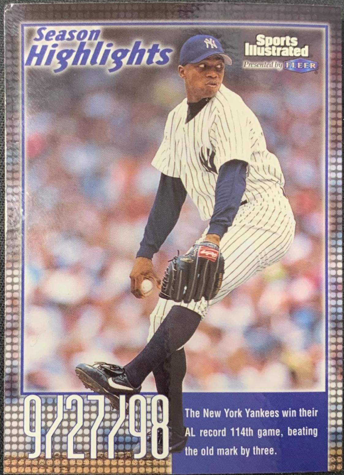 New York Yankees #41 Baseball Cards 1998 Sports Illustrated