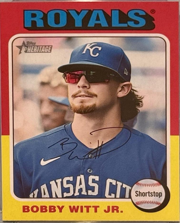 Bobby Witt Jr. #404 Baseball Cards 2024 Topps Heritage Color Swap