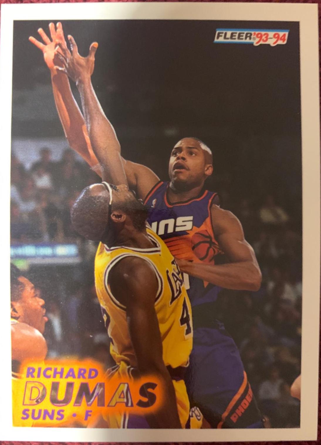 Richard Dumas #166 Basketball Cards 1993 Fleer