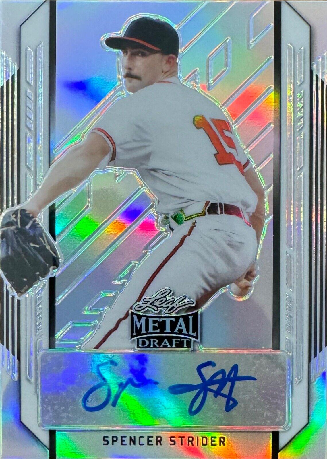 Spencer Strider #BA-SS2 2021 Leaf Metal Draft Autograph Baseball