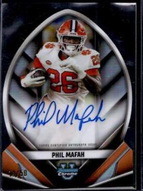Phil Mafah #FOFA-PM Football Cards 2023 Bowman Chrome University Future of Autographs