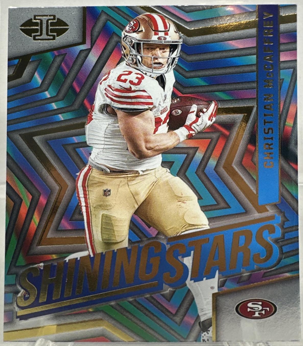 Christian McCaffrey #25 Football Cards 2024 Panini Illusions Shining Stars