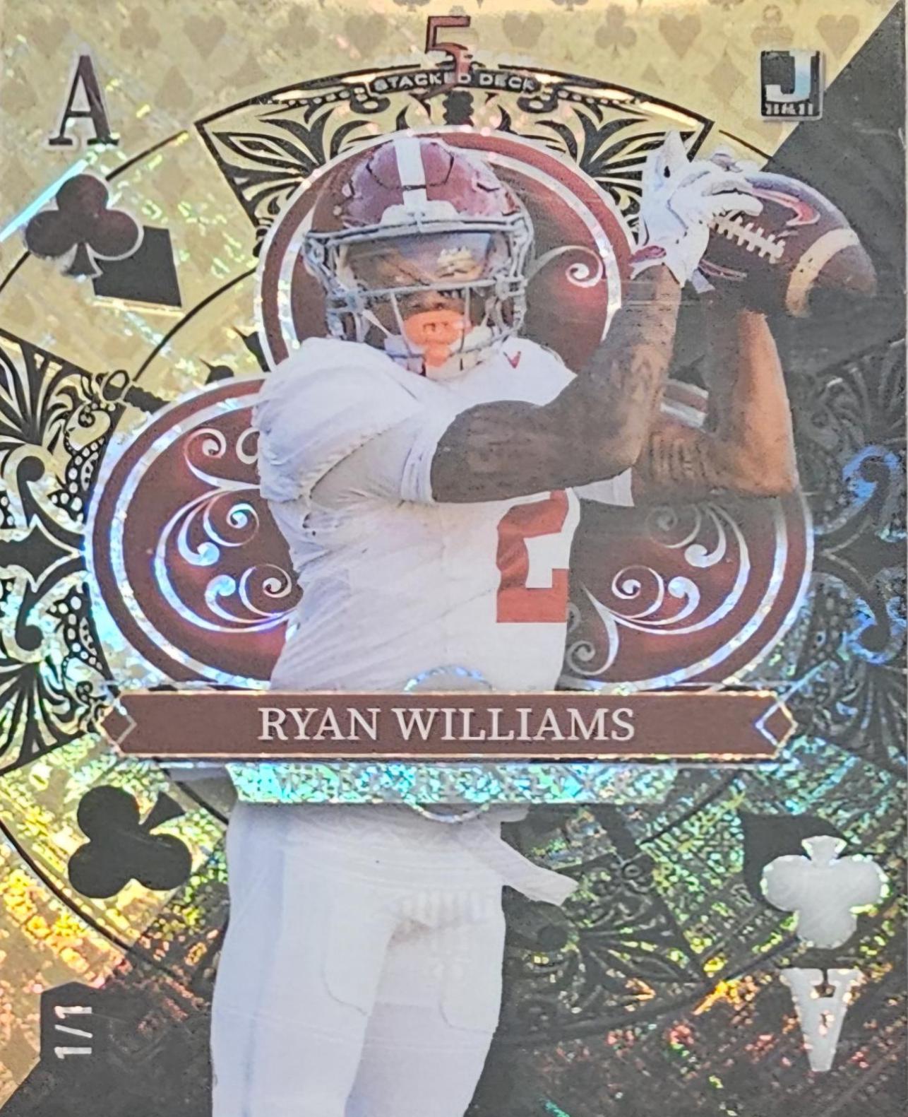 Ryan Williams #SDJC-RWN 2024 Wild Card 5 Card Draw Stacked Deck Football