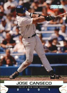 Jose Canseco #53 Baseball Cards 2001 Stadium Club
