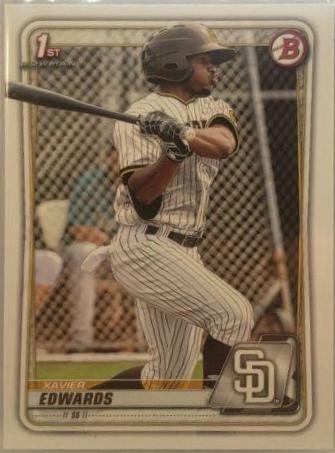 Xavier Edwards #BFE-10 Baseball Cards 2020 Bowman 1st Edition