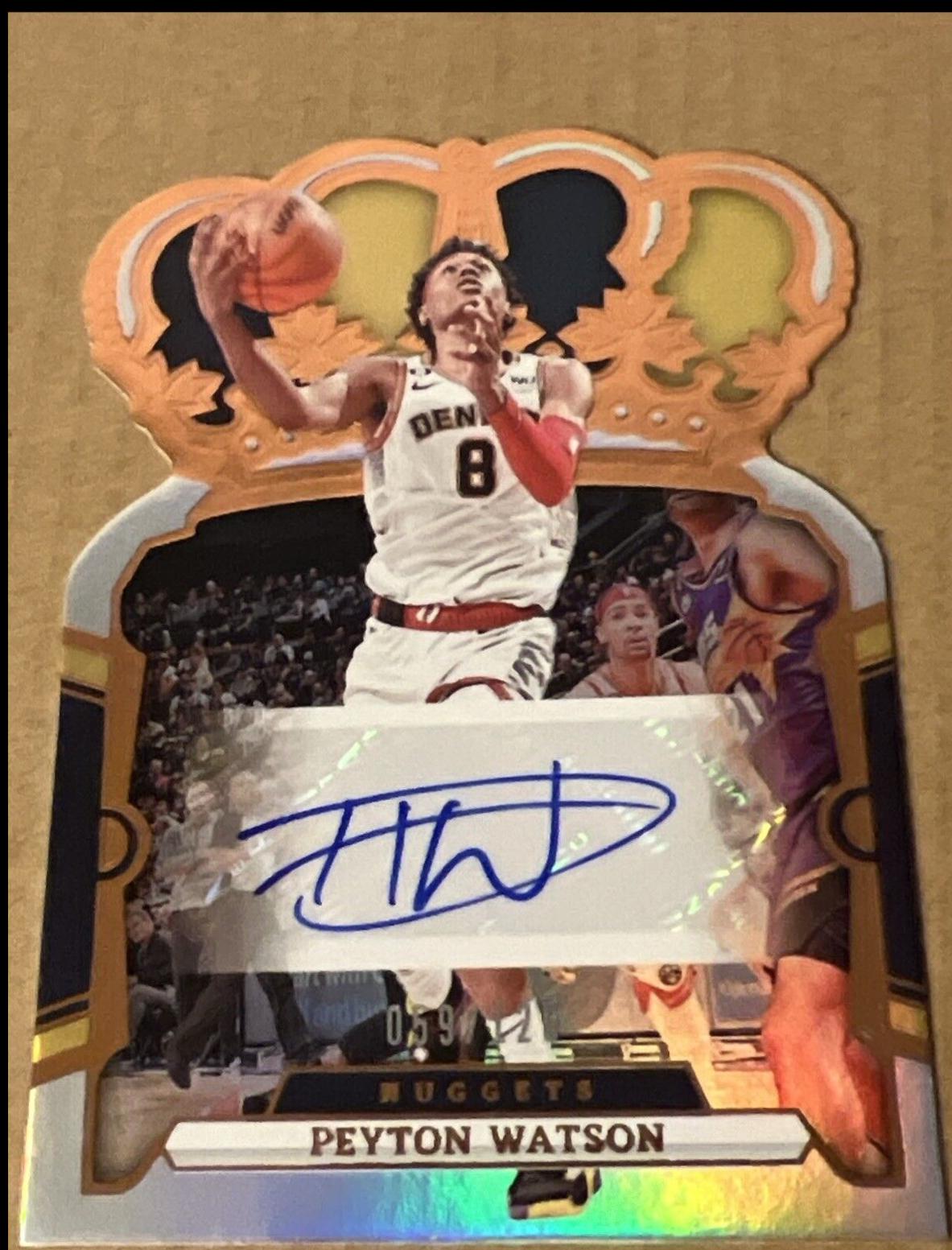 Peyton Watson #CA-PEY 2023-24 Panini Crown Royale Basketball Crown Autographs