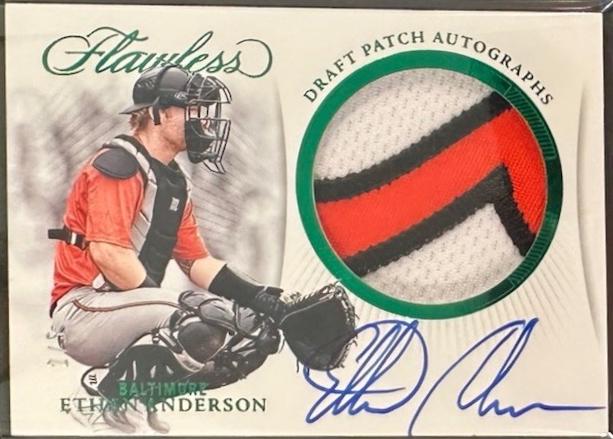 Ethan Anderson #50 2025 Panini Flawless Baseball Draft Patch Autographs