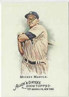 Mickey Mantle #7 Baseball Cards 2008 Topps Allen & Ginter