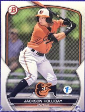 Jackson Holliday #BPPF-20 Baseball Cards 2023 Bowman 1st Edition