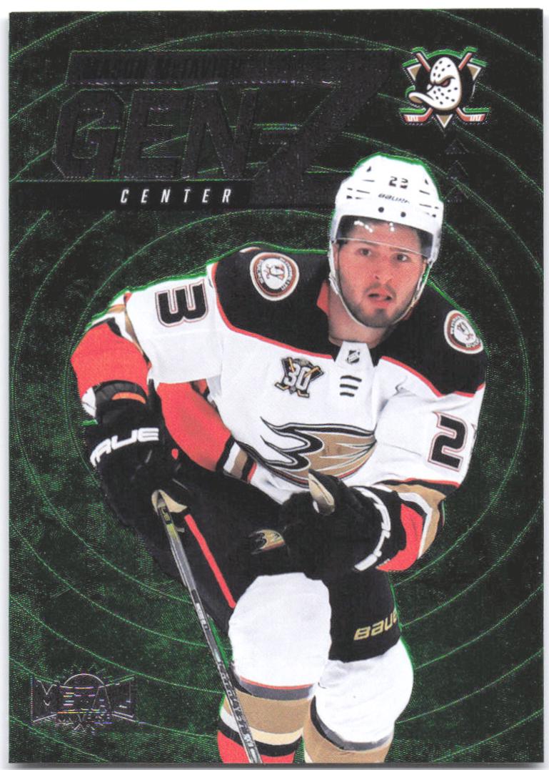 Mason McTavish #GZ-12 Hockey Cards 2024 SkyBox Metal Universe Gen Z
