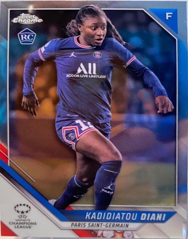 Kadidiatou Diani #5 Soccer Cards 2021 Topps Chrome UEFA Women’s Champions League