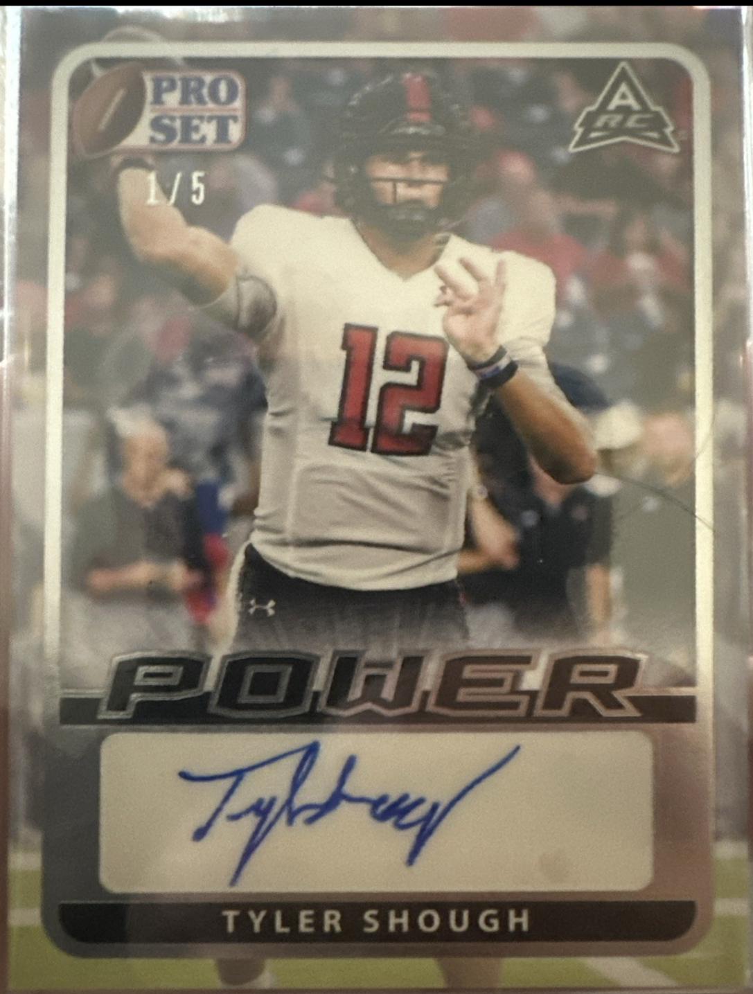 Tyler Shough #BA-TS3 2021 Pro Set Power Autographs Football