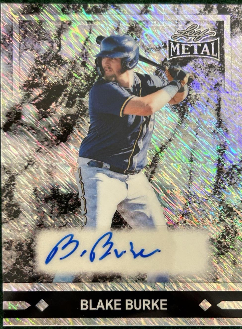 Blake Burke #91A-BB2 2026 Leaf Metal 1991 Gold Leaf Prospects Autograph Baseball