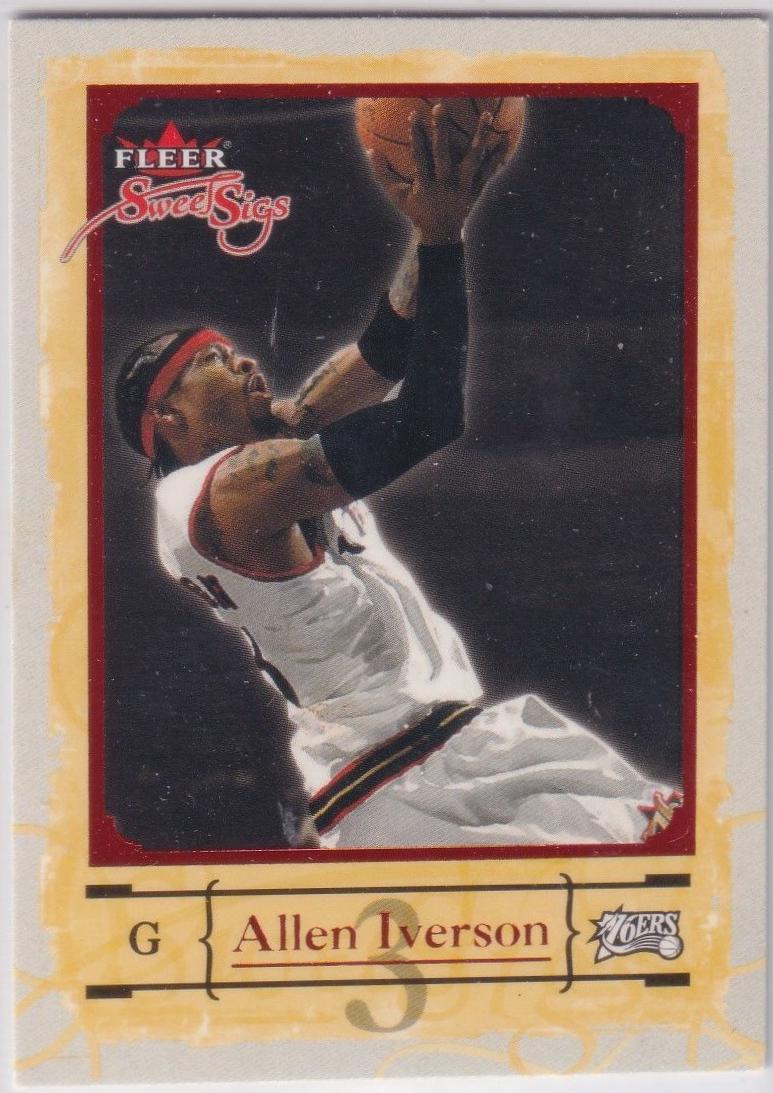Allen Iverson #16 Basketball Cards 2004 Fleer Sweet Sigs