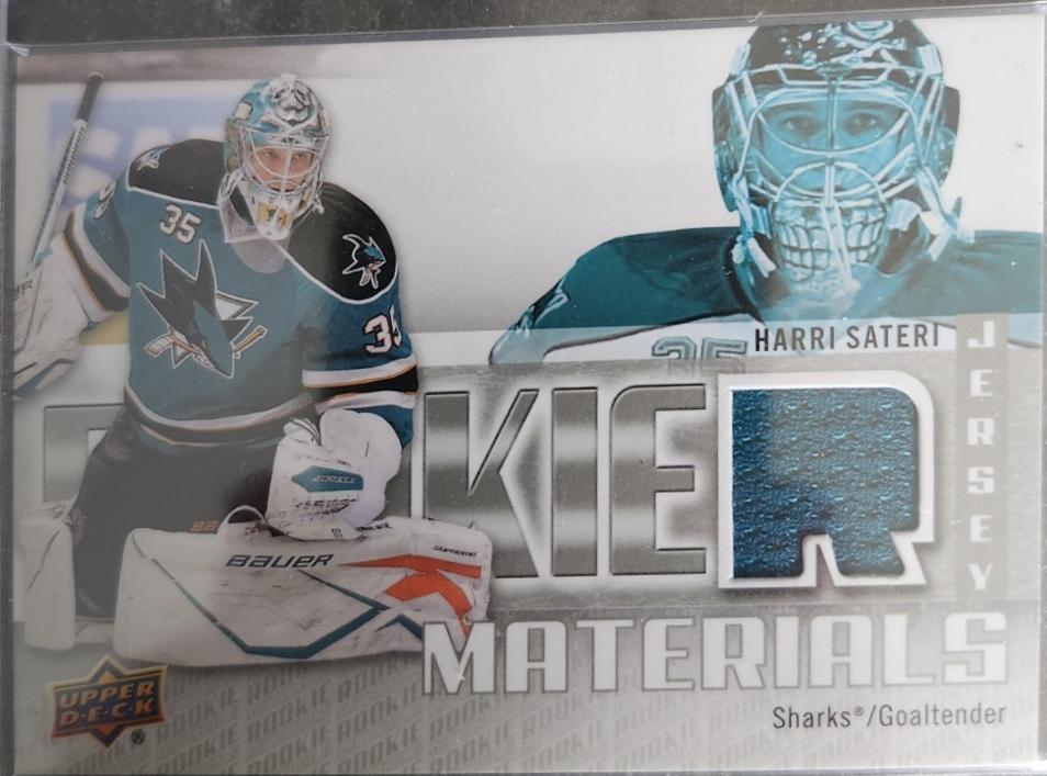 Harri Sateri #RM-HS 2011 Upper Deck Rookie Materials Hockey