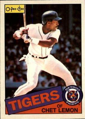 Chet Lemon #20 Baseball Cards 1985 O Pee Chee