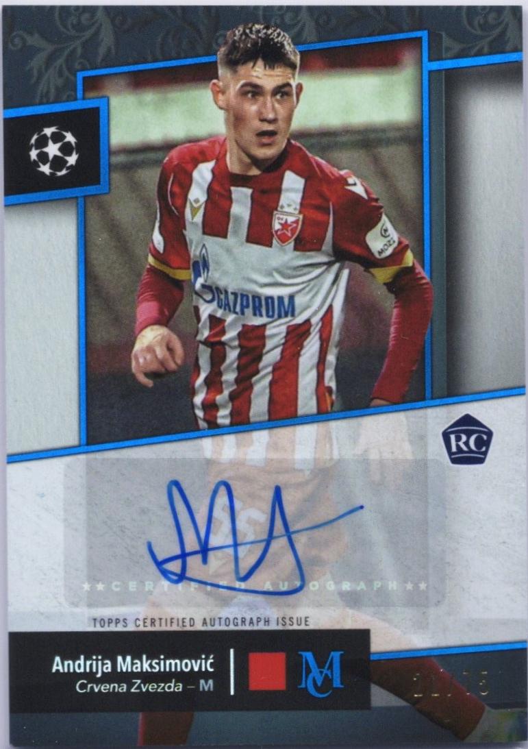 Andrija Maksimovic #AA-AM 2024 Topps Museum UEFA Archival Autograph