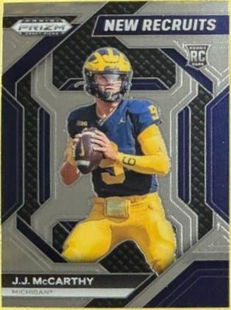 J.J. McCarthy #NR-JMY Football Cards 2024 Panini Prizm Draft Picks New Recruits
