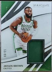Jaylen Brown [Patch] #RJ-JBR Basketball Cards 2020 Panini Immaculate Collection Prices