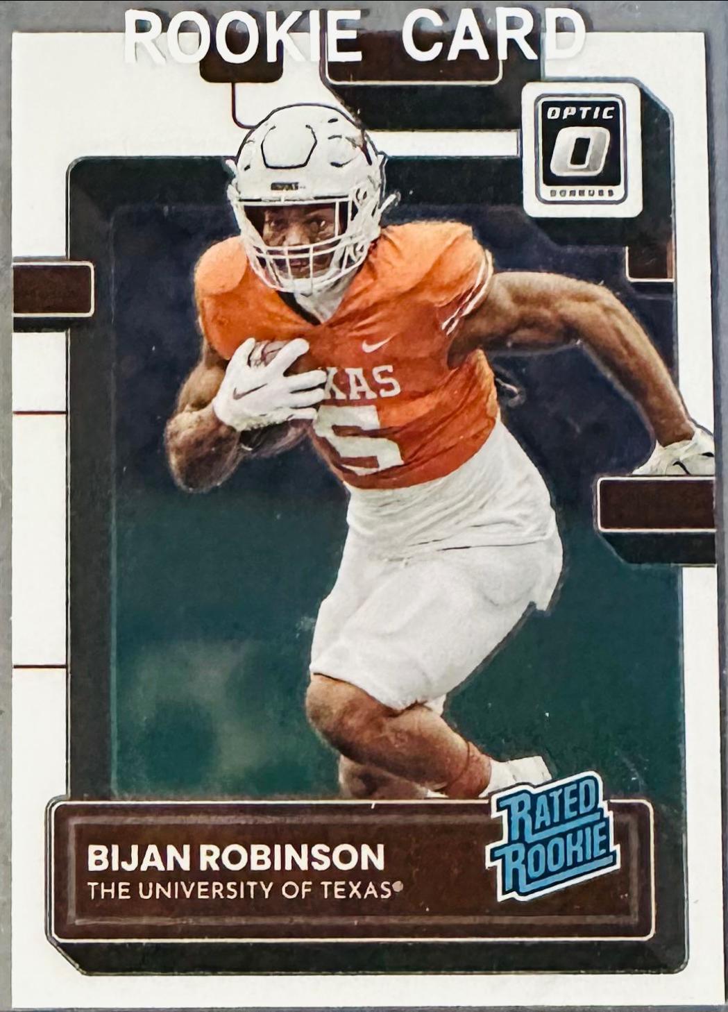 Bijan Robinson #20 Football Cards 2023 Panini Chronicles Draft Picks Donruss Optic Rated Rookie