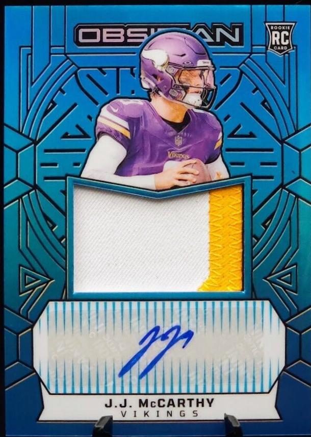 J.J. McCarthy [Blue] #RMI-JMY Prices | 2024 Panini Obsidian Rookie ...