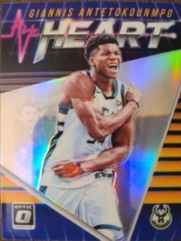 Giannis Antetokounmpo #4 Basketball Cards 2018 Panini Donruss Optic All Heart