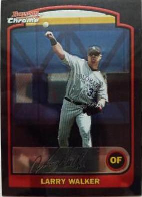 Larry Walker #35 Baseball Cards 2003 Bowman Chrome