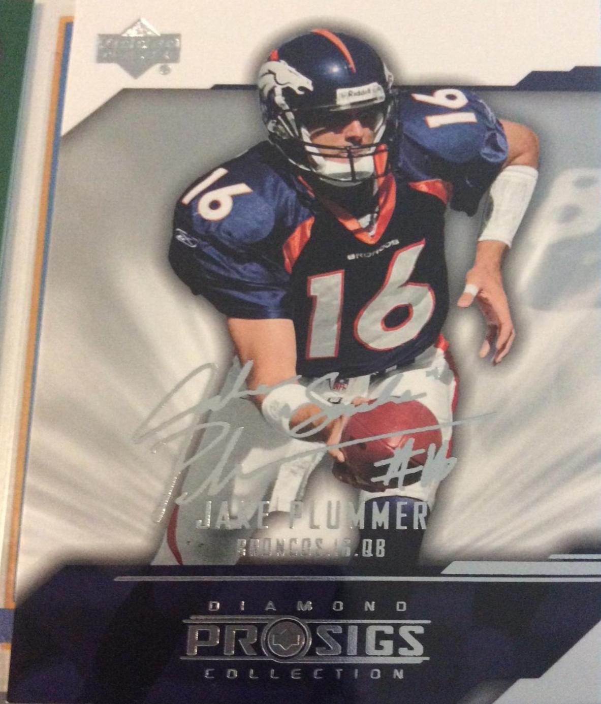 Jake Plummer #27 Football Cards 2004 Upper Deck Diamond Pro Sigs