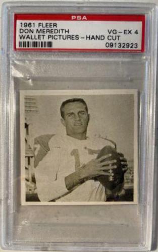 Don Meredith Football Cards 1961 Fleer Wallet Pictures