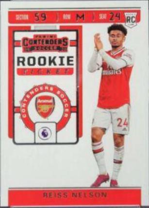 Reiss Nelson #RT-13 Soccer Cards 2019 Panini Chronicles Contenders Rookie Ticket