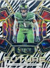 Ahmad Sauce Gardner [Zebra Prizm] #FUT-ASG Football Cards 2023 Panini Select Future Prices