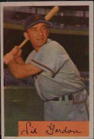 Sid Gordon #11 Baseball Cards 1954 Bowman
