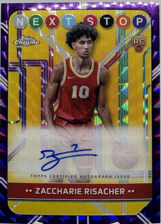 Zaccharie Risacher #NSS-ZR 2024-25 Topps Chrome Basketball Next Stop Signatures