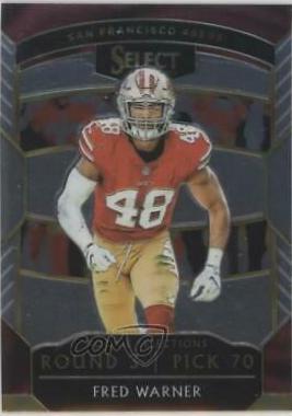 Fred Warner #RS-18 Football Cards 2018 Panini Select Rookie Selections