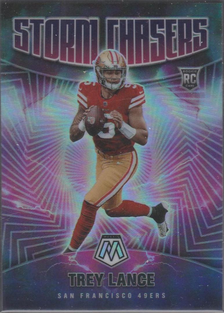 Trey Lance #SC-16 Football Cards 2021 Panini Mosaic Storm Chasers