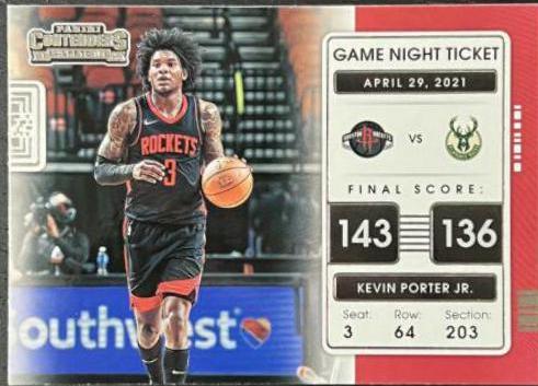 Kevin Porter Jr. #14 Basketball Cards 2021 Panini Contenders Game Night Ticket