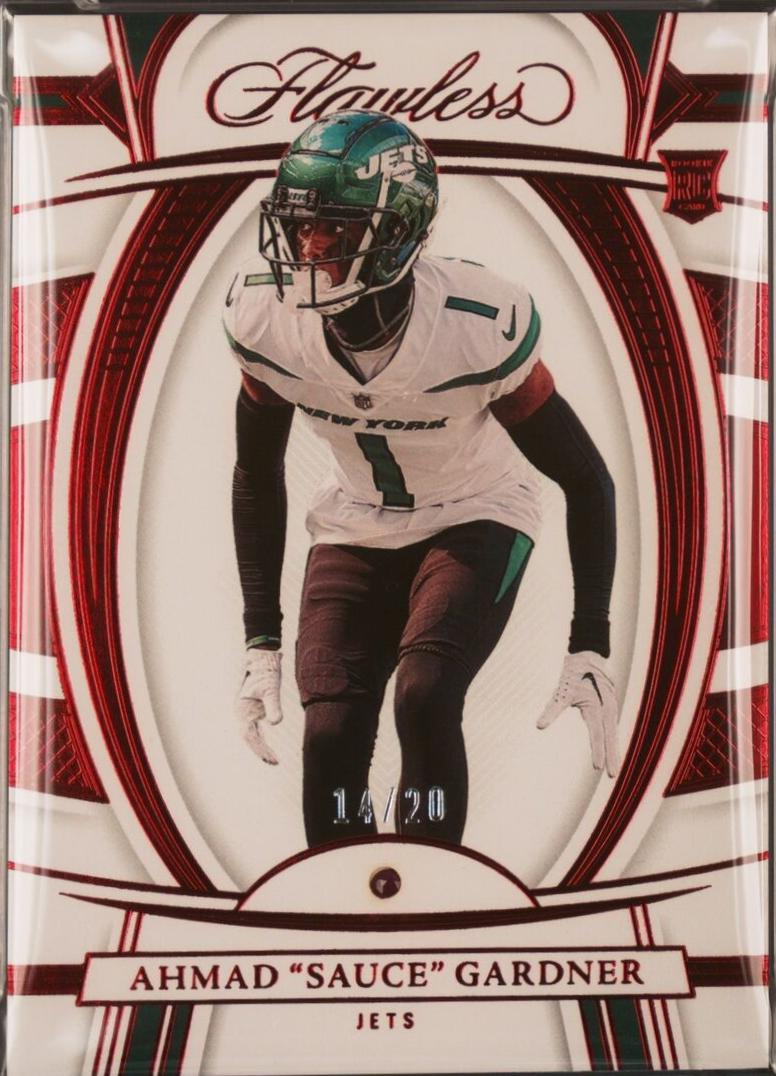 Ahmad “Sauce” Gardner #97 Football Cards 2022 Panini Flawless